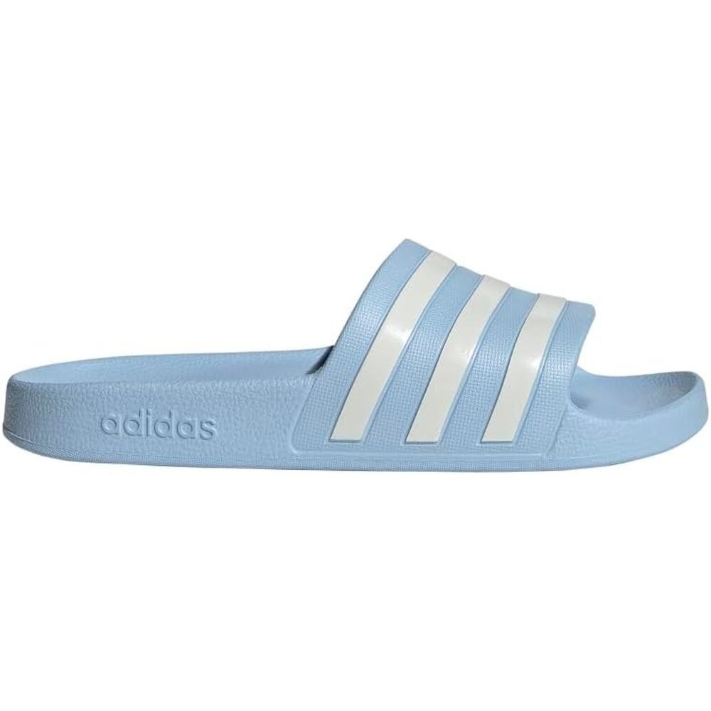 adidas Unisex-Adult Adilette Aqua, Blue/Zero Metallic/Zero Metallic, 10